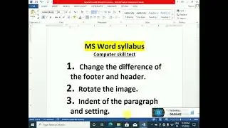 MS Word Computer test Syllabus. Ms Word Computer Question. Computer for Competitive Exams.