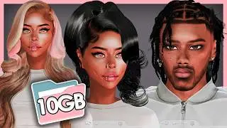 💎 Sims 4 black female male hair cc folder 10GB