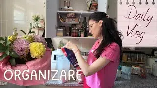 Am ORGANIZAT bucataria🩷 Mici momente din zi + un buchet de flori 💐🥹 | Daily Vlog