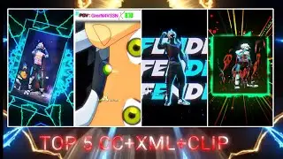 FREE FIRE TOP 5 XML CC + CLIPS😘| (G - DRIVE | FREE FIRE CLIPS PACK |TOP 5 EMOTE CLIPS 
