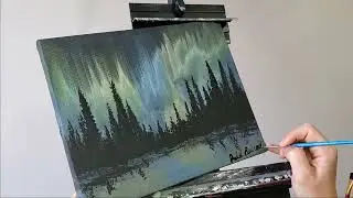 Northern Lights 🖼 Speed Painting 🎨 Canadian Inspired Artwork