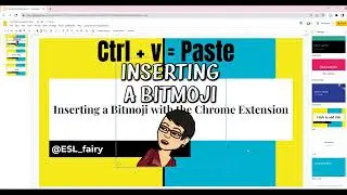 Inserting a Bitmoji using the Chrome Extension