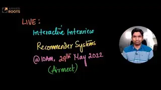 Live on 29th May: Interview Session on Recommender Systems