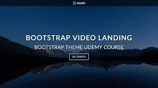 Full Screen Video Background Landing Page Website - HTML, CSS & Bootstrap