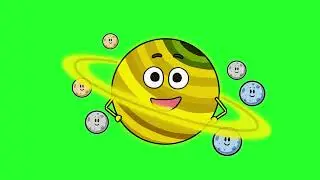 Saturn and moon animation