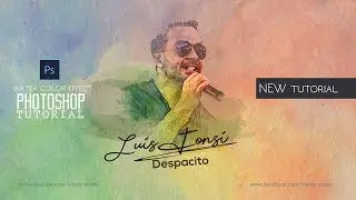 Luis Fonsi - Water color Effect- Photoshop Tutorial