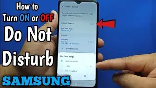 Samsung Dnd Settings | How To Turn Off Do Not Disturb Samsung
