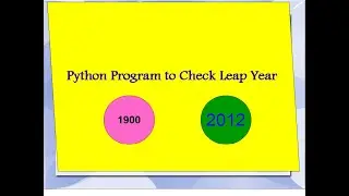 Python Program to Check Leap Year.