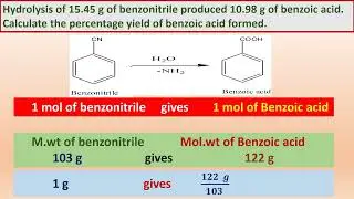 How to Calculate percentage yield of benzoic acid formed from theoretical & observed yield
