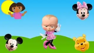 Wrong Heads Mickey Mouse Clubhouse Boss Baby Minnie Winnie the Pooh Dora Finger Family Nursery Rhyme
