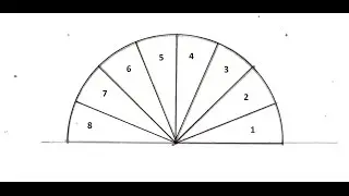 2.8-Dividing a Semi-Circle into 8 equal parts