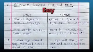 Difference between HTML and DHTML in Hindi 💻 easy