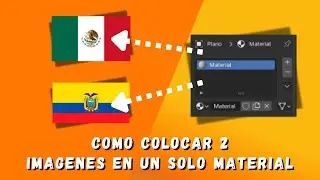 Como Colocar 2 Imágenes En Un Solo Material | En Blender 4.1 | Rápido Y Fácil