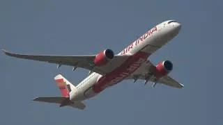 AIR INDIA A350 SECOND EVER DEPARTURE FROM LONDON HEATHROW, ft DELTA 350 - 09R DEPARTURES - 1/9/24 4K
