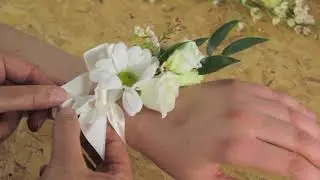 How to tie a wrist corsage - Wedding Flowers Tutorials and Workshops by Campbell's Flowers & Design