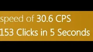 Click speed test (30 cps!!)