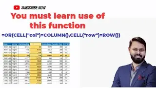 Highlight active row and column in excel using VBA