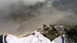 Mystic Wingsuit Flight Into Clouds | Happy Birthday | Italy