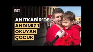 Andımızı okuyan minik çocuk
