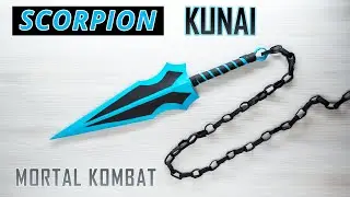 Scorpion KUNAI from Mortal Kombat. How to make Origami Weapons Easy