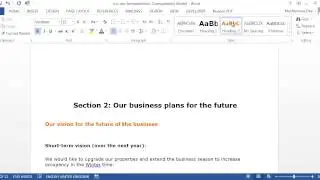 How to create a Table of Contents and Headings in Word 2013