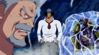 Aokiji Betrays Blackbeard and Saves Garp - One Piece