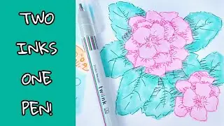 Testing Sun-Star's TWIINK two ink pens | drawing with two inks at the same time!
