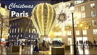 Paris France, Christmas in Paris , 4K HDR 60 fps , HDR walking - November 25, 2022