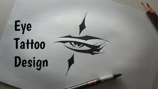 How to draw stylish eye tattoo design