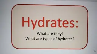 Hydrates: Types, Nomenclature and related terms 