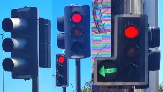 Variety of Traffic Lights in Brighton (Compilation)