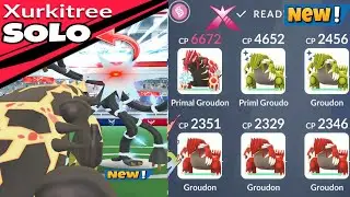 How to SOLO✨️Xurkitree Raid With✨️Primal Groudon in Pokemon Go