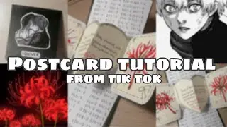 TOKYO GHOUL POSTCARD TUTORIAL | открыточка из токийского гуля