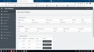 Fees Management System Project in PHP