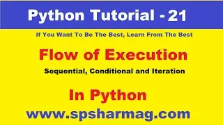 21 -  Flow of Execution in Python