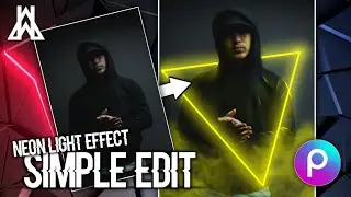 CARA MENGEDIT EFEK CAHAYA NEON ATAU NEON LIGHT EFFECT DI PICSART || PICSART TUTORIAL (MUSIC MODE)