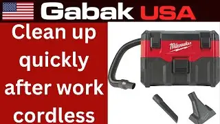 demo cordless vaccum cleaner for quick clean up Milwaukee 2 gallon