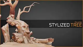 Stylized Tree and wood brush for zbrush - Marketplace