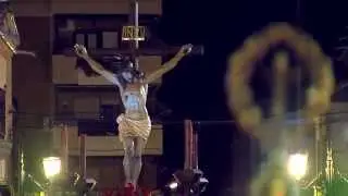 Procesión del Santo Entierro de Moral de Calatrava a su paso por la Calle Real, Viernes Santo 2015