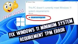 How to enable TPM 2.0 to install Windows 11 in any system