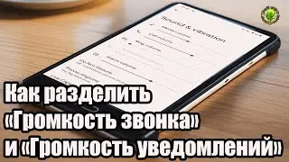 Как разделить «Громкость звонка» и «Громкость уведомлений» в меню настроек громкости Андроид 13