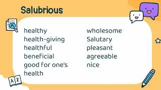 Daily Dose of Vocabulary (Most Common English Words) - Salubrious, Solicitous