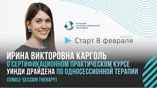 О сертификационном курсе Уинди Драйдена по односессионной терапии (single-session therapy)