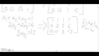 Echelon and Reduced Echelon Form : Linear Algebra
