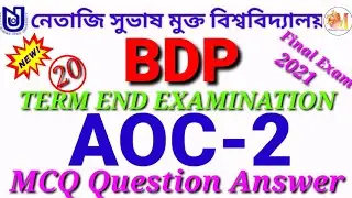 BDP 3RD YEAR AOC-2(Food processing) Final Exam 2021