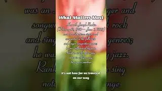 What Matters Most - Kenny Rankin (lyrics)