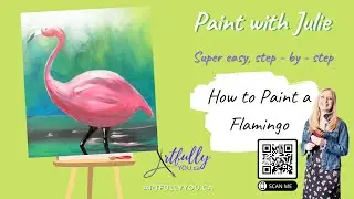 Easy Flamingo Painting how to paint flamingos for beginners