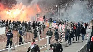 Шинник - Спартак (Москва), 1/16 Кубка Росии 30.10.2013. Фанаты Спартака зажигают