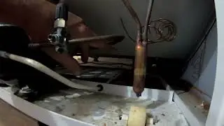 Working on a freezer refrigerant leak
