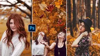 1-Minute Photoshop Tutorial | Autumn Color Grading Effect in Photoshop